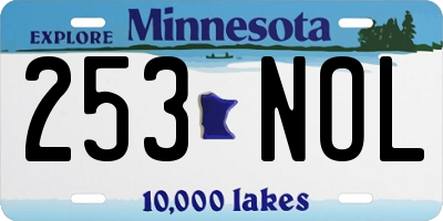 MN license plate 253NOL