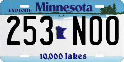 MN license plate 253NOO