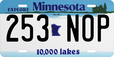 MN license plate 253NOP
