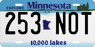 MN license plate 253NOT