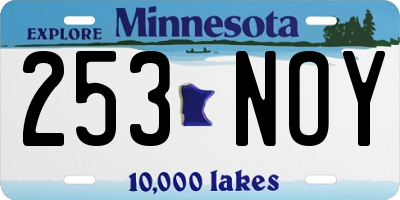 MN license plate 253NOY