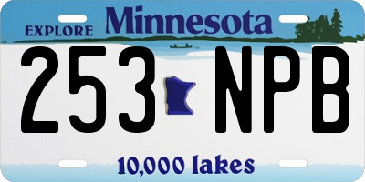 MN license plate 253NPB