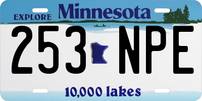 MN license plate 253NPE