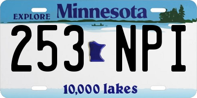 MN license plate 253NPI