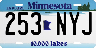 MN license plate 253NYJ