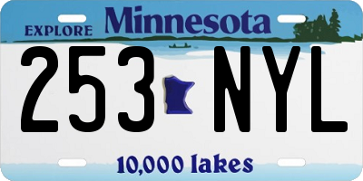 MN license plate 253NYL