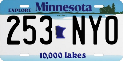 MN license plate 253NYO