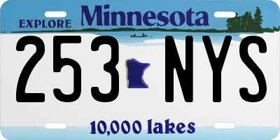 MN license plate 253NYS