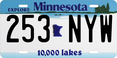 MN license plate 253NYW