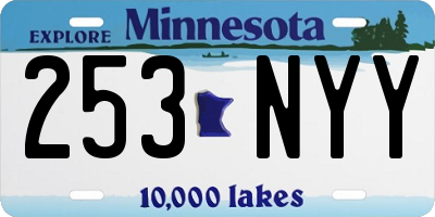 MN license plate 253NYY