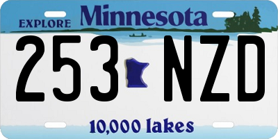 MN license plate 253NZD