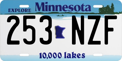 MN license plate 253NZF