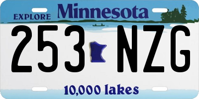 MN license plate 253NZG
