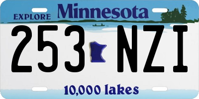 MN license plate 253NZI