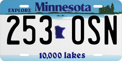 MN license plate 253OSN