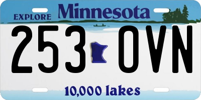MN license plate 253OVN