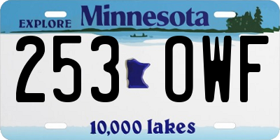 MN license plate 253OWF