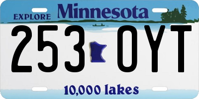 MN license plate 253OYT