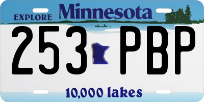 MN license plate 253PBP