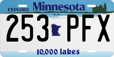 MN license plate 253PFX