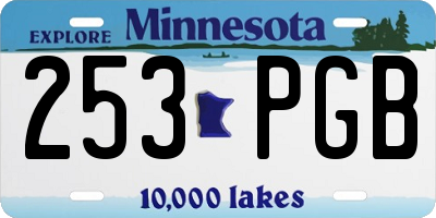 MN license plate 253PGB