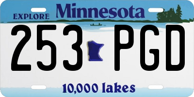 MN license plate 253PGD
