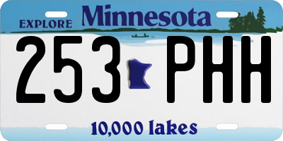 MN license plate 253PHH