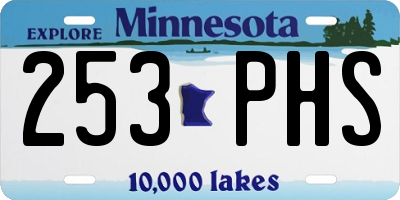MN license plate 253PHS