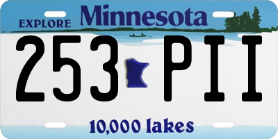 MN license plate 253PII