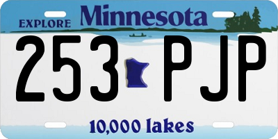 MN license plate 253PJP