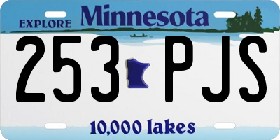 MN license plate 253PJS