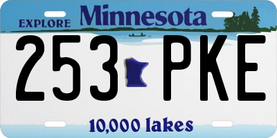 MN license plate 253PKE