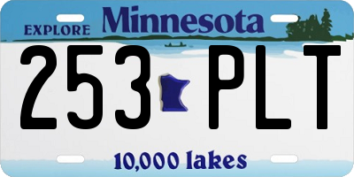 MN license plate 253PLT