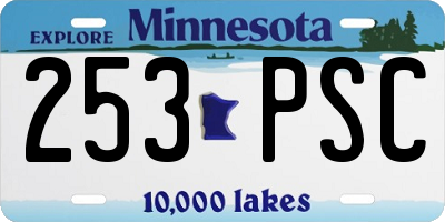 MN license plate 253PSC
