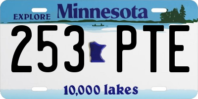 MN license plate 253PTE