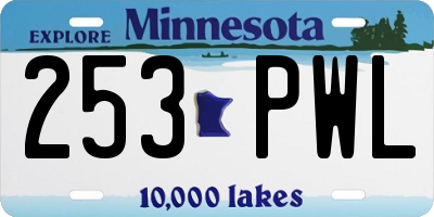 MN license plate 253PWL