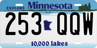 MN license plate 253QQW
