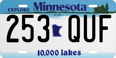 MN license plate 253QUF
