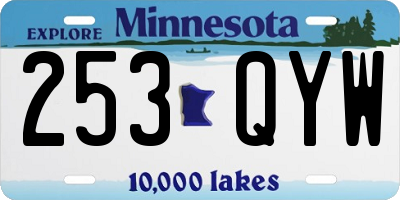 MN license plate 253QYW