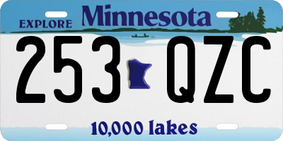 MN license plate 253QZC