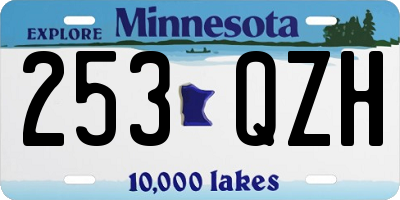 MN license plate 253QZH