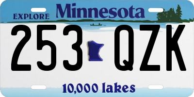 MN license plate 253QZK