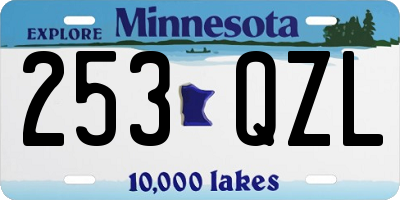 MN license plate 253QZL