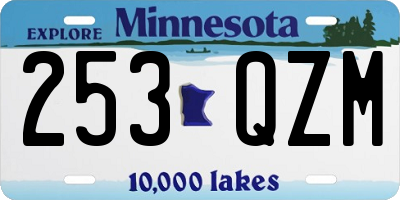MN license plate 253QZM