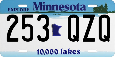 MN license plate 253QZQ