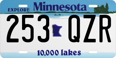 MN license plate 253QZR
