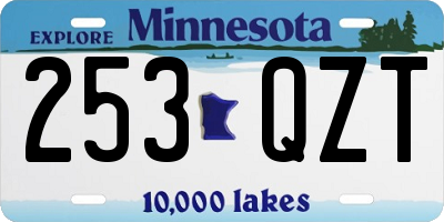 MN license plate 253QZT