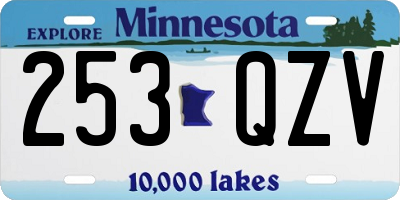 MN license plate 253QZV