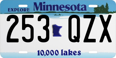 MN license plate 253QZX