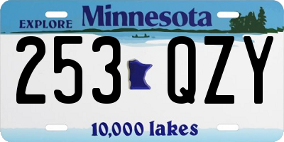 MN license plate 253QZY